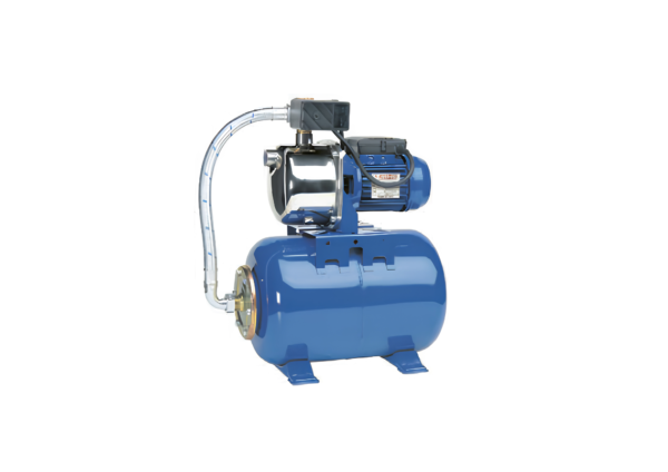 Debe pumpautomat med rostfri jetpump på 25 liters tank